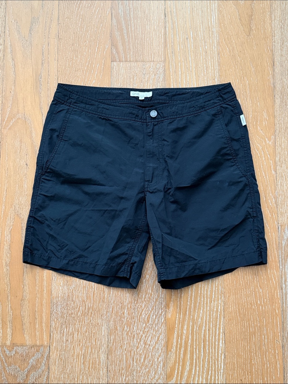 Onia Black Flat-Front Men's Shorts